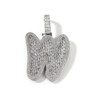 Hip Hop Jewelry Mens Iced Out Custom <b>Letter</b> Pendant 925 Sterling Silver VVS Moissanite Diamond Number Name Initial Logo Pendant - Product Image 4