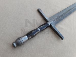DAMAS FAIT À LA MAIN POIGNÉE DE CORNE NOIRE MÉDIÉVALE CHEVALIER ARMEMENT ÉPÉE NMT-2504 - Product Image 5