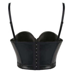 Top bustier en cuir à fines bretelles pour la Saint-Valentin, design sexy sans bretelles, parfait pour les tenues décontractées des adultes - Product Image 2
