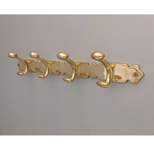 Brass Shiny Polish Pure Brass <b>Wall</b> Hook for Home Coat Hat Keys Hooks Excellent Quality At Lowest Prices - Product Image 5