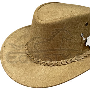Chapeaux de cowgirl western en cuir véritable résistant à l'eau avec bande tressée, style country, pour voyages en extérieur, pour femmes - Product Image 4