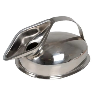 Vente en gros usine : Urinoirs féminins hospitaliers en acier inoxydable allemand 100 % inaltérable, qualité A+, certifiés CE, avec système manuel - Product Image 3