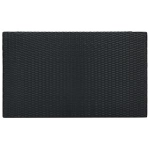 Tavolo da Bar Alto in Rattan PE Nero e Acciaio Verniciato a Polvere - Product Image 4