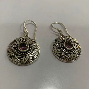 Pendientes de Plata de Ley con Circonita, Joyería Hecha a Mano, Pendientes Colgantes Bonitos, Joyería para Bodas, para Mayoristas - Product Image 1