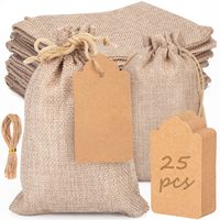 Sac en toile de jute écologique avec cordon de serrage, 4x6 pouces, pour bijoux, pièces de monnaie, cadeaux de mariage et emballage de produits biologiques