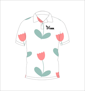 เสื้อโปโลพิมพ์ลายดอกไม้แบบกำหนดเอง แขนสั้น สวมใส่สบาย เหมาะสำหรับกอล์ฟ เทนนิส ชุดทีมฤดูร้อน - Product Image 1
