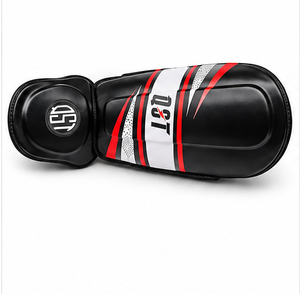 Espinilleras de Boxeo QST de Cuero PU, Equipo de Protección para Entrenamiento de Muay Thai y MMA, Ligeras, Negras y Blancas, para Adultos - Product Image 6