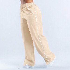Custom Grey <b>Women</b> Wide Leg Sweatpants Side Seam Piping Sporty Relaxed Fit <b>Lounge</b> <b>Pants</b> Wholesale Apparel USA UK EU Buyers B2B - Product Image 5