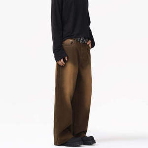 MEESAM LEATHER HOSIERY Jeans de Mezclilla Rectos de Cintura Alta, 100% Algodón, Secado Rápido, Estilo Vintage, Corte Regular, para Hombre y Mujer - Product Image 3