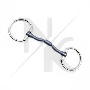 Bocado de titanio de alta calidad con anillo fijo para caballo, equipo profesional de equitación infantil con boquilla de enlace francés, proveedor OEM - Product Image 5