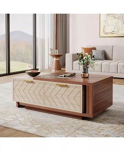 Mesa de Centro de Madera de Teca con Almacenamiento, Muebles Modernos Minimalistas para Sala de Estar, Proveedor de Indonesia - Product Image 2