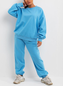 ชุดเซ็ตเสื้อสเวตเชิ้ตและกางเกงขายาวทรงโอเวอร์ไซส์สำหรับผู้หญิง สไตล์วินเทจ  คุณภาพสูง  พร้อมปักโลโก้ตามสั่ง เหมาะสำหรับใส่ในฤดูหนาว - Product Image 6