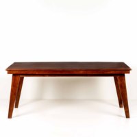 Table à manger rectangulaire moderne en bois massif pliable et personnalisable, 6 places, pieds coniques, pour la maison, le restaurant, l'entrée, garantie 1 an