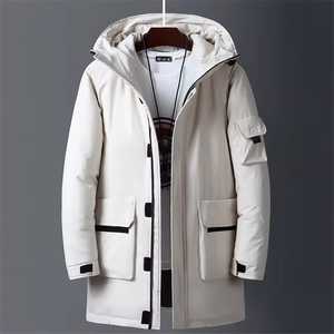 Veste matelassée à capuche dorée pour homme, séchage rapide, imperméable, coupe-vent, fermeture éclair, hiver, décontractée, longueur normale, rembourrée en coton - Product Image 2