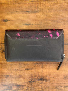 กระเป๋าสตางค์หนังแท้สีเมทัลลิกสำหรับผู้หญิงกระเป๋าสตางค์ใส่บัตรเครดิตหนังวัวแบบตะวันตกกระเป๋าคลัทช์ใส่โทรศัพท์สุดหรู - Product Image 4