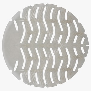 Orange <b>Plastic</b> Urinal Screen with Anti-Blocking Design for Drain Protection - Product Image 5