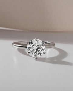 Bague solitaire unisexe en moissanite ronde 3 carats, en argent 925, bijoux pour anniversaire, mariage, fête, pour partenaires - Product Image 1