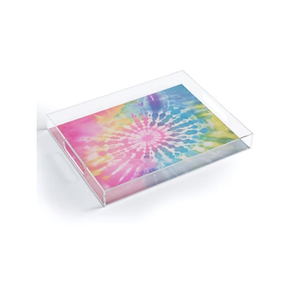 Plateau de service en acrylique imprimé coloré, écologique, au meilleur prix, élégant pour les dîners royaux, les collations et les desserts. - Product Image 1