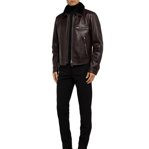 Chaqueta de Cuero con Forro de Piel para Hombre, Abrigo de Invierno Premium 2026, Nueva Llegada, Alta Calidad, Logotipo Personalizado, ODM, OEM, Exportación, Ropa de Moda - Product Image 2