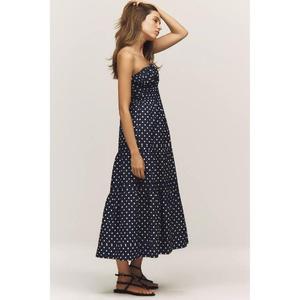 Elegant Top <b>Sales</b> Custom Strapless Maxi Dress Dropped Waist Breathable Lightweight Summer Party Dress for Women Natural Cotton - Product Image 3