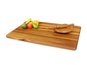 Tabla de cortar de madera maciza, tabla de preparación de cocina, bloque de carnicero duradero para cortar verduras, frutas y carne - Product Image 2