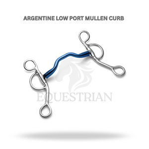 Bridon de cheval Mullen à gueule basse argentin, équipement d'équitation - Product Image 2