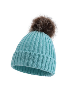 Bonnet pompon en acrylique tricoté en gros pour les acheteurs de détail américains, utilisant les lignes de vente au détail de bonnets pour l'hiver en gros. - Product Image 1