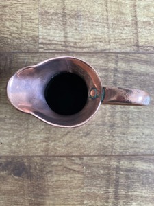 Vintage Copper Pitcher With Textured Stone Pattern Handcrafted Metal <b>Jug</b> For <b>Drinks</b> Party Use Custom In Height - Product Image 6