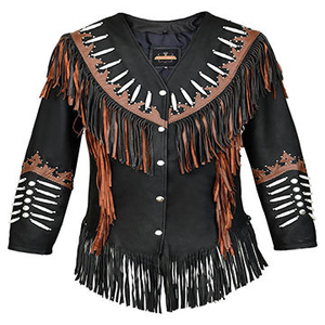 Men Cow Skin Suede Tassel Fringe <b>Leather</b> <b>Jacket</b> Turn-down Collar Breathable 240g Western Style Casual <b>Winter</b> Coat - Product Image 1