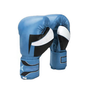 Gants de boxe Daizen Star en PU avec fermeture auto-agrippante, sangle de poignet réglable, respirants, pour entraînement, unisexe, adultes, motif bleu - Product Image 4