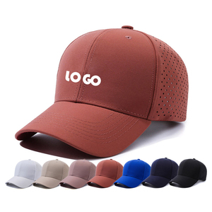 Hot Selling Breathable Perforated 3D Embroidery Baseball <b>Cap</b> Adjustable Snapback Custom Logo Solid Casual Athletic Outdoor - Product Image 1