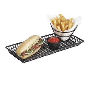 Plateau à thé et café en métal de forme ronde et géométrique Plateau de service en métal fait main en fil métallique Plateau doux pêche finition mate - Product Image 3