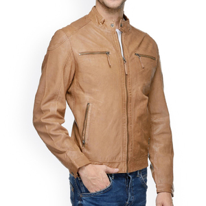 Chaqueta de cuero elegante para hombre, más vendida, disponible en diferentes colores, al mejor precio. - Product Image 3