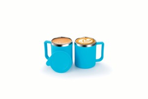Mug élégant en acier inoxydable pour café et thé, tasse de qualité supérieure avec poignée pour la maison, le bureau, les voyages, cadeau, cuisine, boisson - Product Image 1
