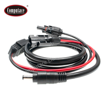 Câble d'extension solaire 1-vers-2 ZSC1108, connecteur mâle-femelle, conducteurs en cuivre nu plaqué argent AWG 8, isolation PVC, 30A