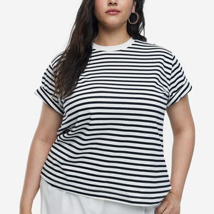 Wholesale Custom Logo High Quality Half Sleeve Cotton Oversized crop top round <b>neck</b> <b>light</b> weight - Product Image 1