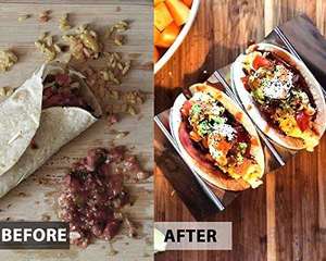 Modern Stainless Steel Taco Stand <b>Rack</b> Tray Dishwasher Safe Oven Friendly Solid Design for Party Baking New Arrival <b>Plate</b> Dish - Product Image 5
