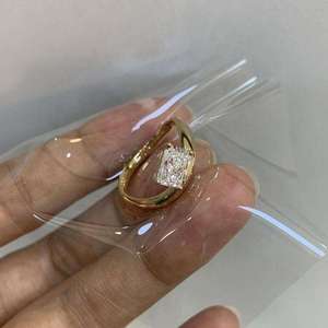 Luxury <b>Open</b> Wrap Radiant Cut Diamond <b>Ring</b> Solid Yellow Gold Bridal Jewelry Bypass Lab Grown Diamond Engagement <b>Ring</b> - Product Image 5