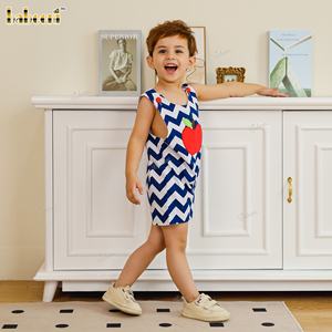Lovely Apple Applique Boy Jon Ensemble de vêtements-100% Coton Vêtements pour enfants BB2115 par Babeeni - Product Image 5