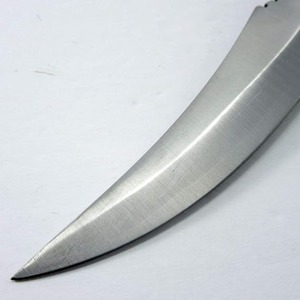 Cuchillo de Caza de Hoja Fija, Acero Inoxidable, Punta Caída, Mango de Madera, Funda de Cuero Negro - Product Image 3