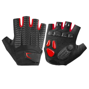 Gants unisexes demi-doigts en cuir de mouton pur antidérapants pour l'hiver, la conduite, le cyclisme, l'escalade et l'utilisation tactique - compatibles écran tactile - Product Image 1