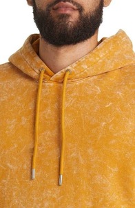 Sweat-shirt à capuche tie-dye pour homme, coupe classique, en coton French Terry, pull décontracté jaune avec poche, idéal pour l'automne - Product Image 3