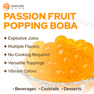 Boba de Maracuyá con Sabor Intenso, 3.4 kg, Listo para Servir, para Tiendas de Bebidas de Rápida Velocidad, Halal, Venta al por Mayor, Múltiples Sabores, Hecho en Taiwán - Product Image 5