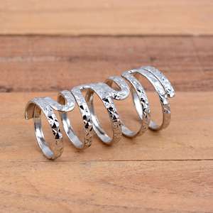 SHYAM JEWELRS 925 <b>Sterling</b> <b>Silver</b> Luxury Starburst Splint <b>Ring</b> <b>Adjustable</b> Arthritis Sun Pattern Support Band - Product Image 1