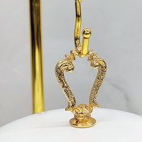 Présentoirs chauffe-plats de luxe en acier inoxydable plaqué or avec couvercle amovible pour traiteur, buffet et mariage