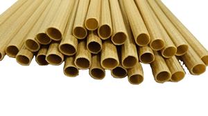 Pajitas ecológicas de bambú hechas de fibra de bambú, material poliláctico biodegradable compostable, reutilizable para bebidas frías y calientes - Product Image 2