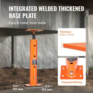 Capacité de charge maximale de 18 000 livres, plage de hauteur de 19 à 36 pouces, vérin télescopique en acier, vérin de sol pour maison, vérin de sous-sol, élévateur de construction - Product Image 4