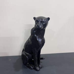 Sculpture de table en aluminium à motif animal moderne Artisan Design TD585 avec finition noire pour la décoration de la maison - Product Image 3
