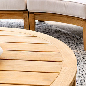 Table basse d'extérieur moderne en teck massif, fabriquée à la main, écologique et durable, directement de l'usine, pour hôtels et complexes hôteliers, meubles de salon - Product Image 4