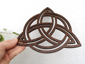 Arte de Pared de Madera con Nudo Celta, Escultura Decorativa de Madera para Colgar en la Pared, para Sala de Estar, Dormitorio, Oficina y Decoración Rústica del Hogar - Product Image 1
